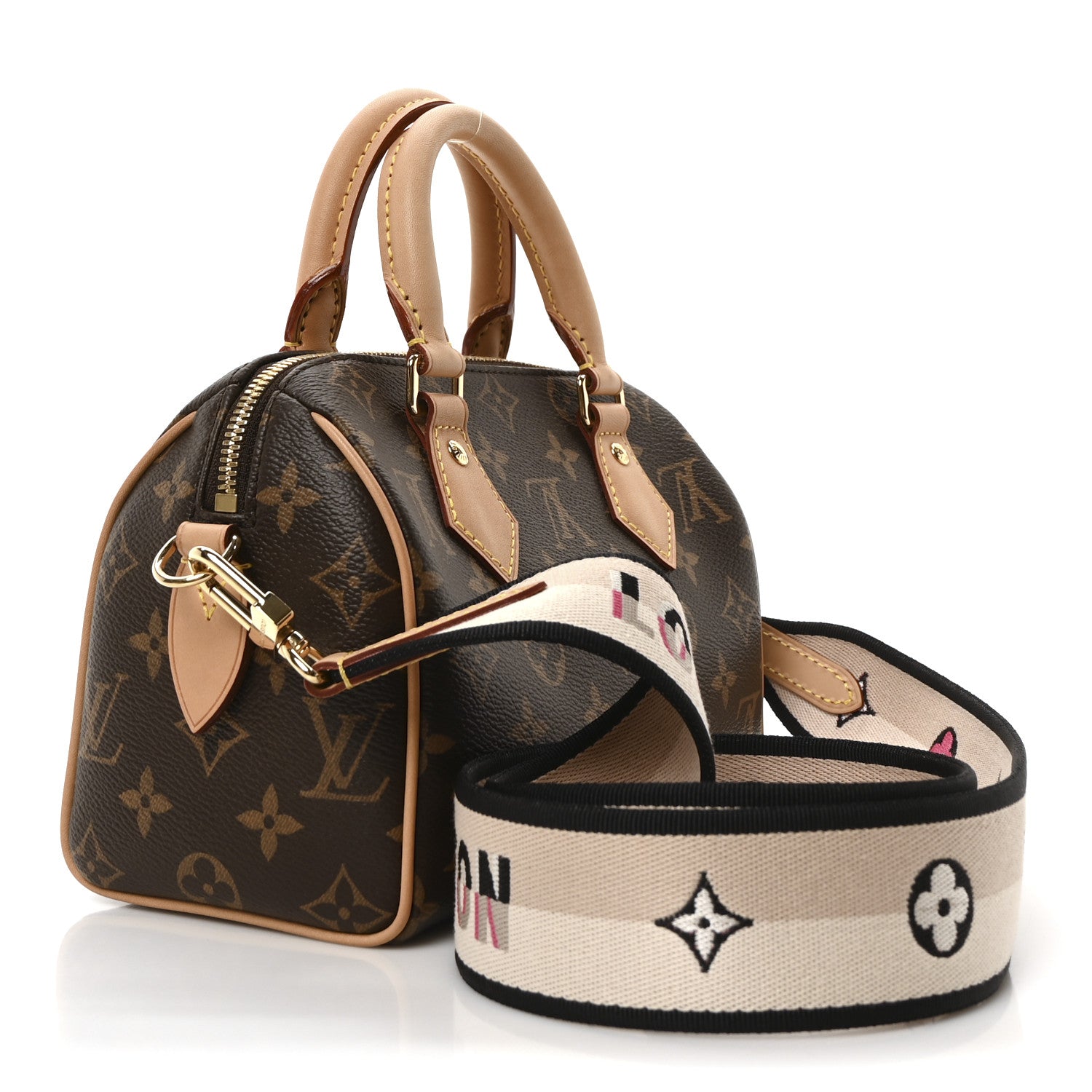 Louis Vuitton Monogram Speedy Bandouliere 20 Black 3 of 10
