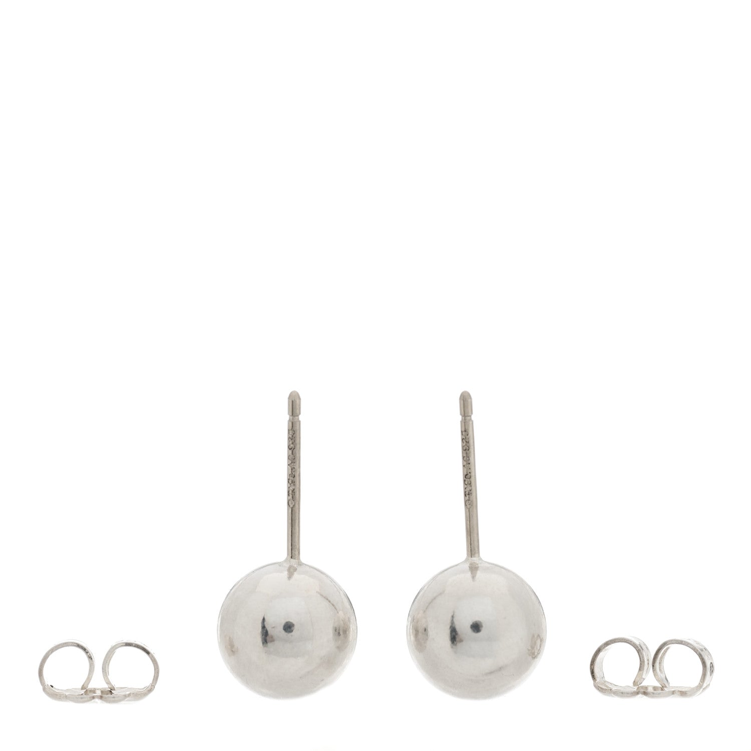 Tiffany Sterling Silver 8mm HardWear Ball Earrings 3 of 5
