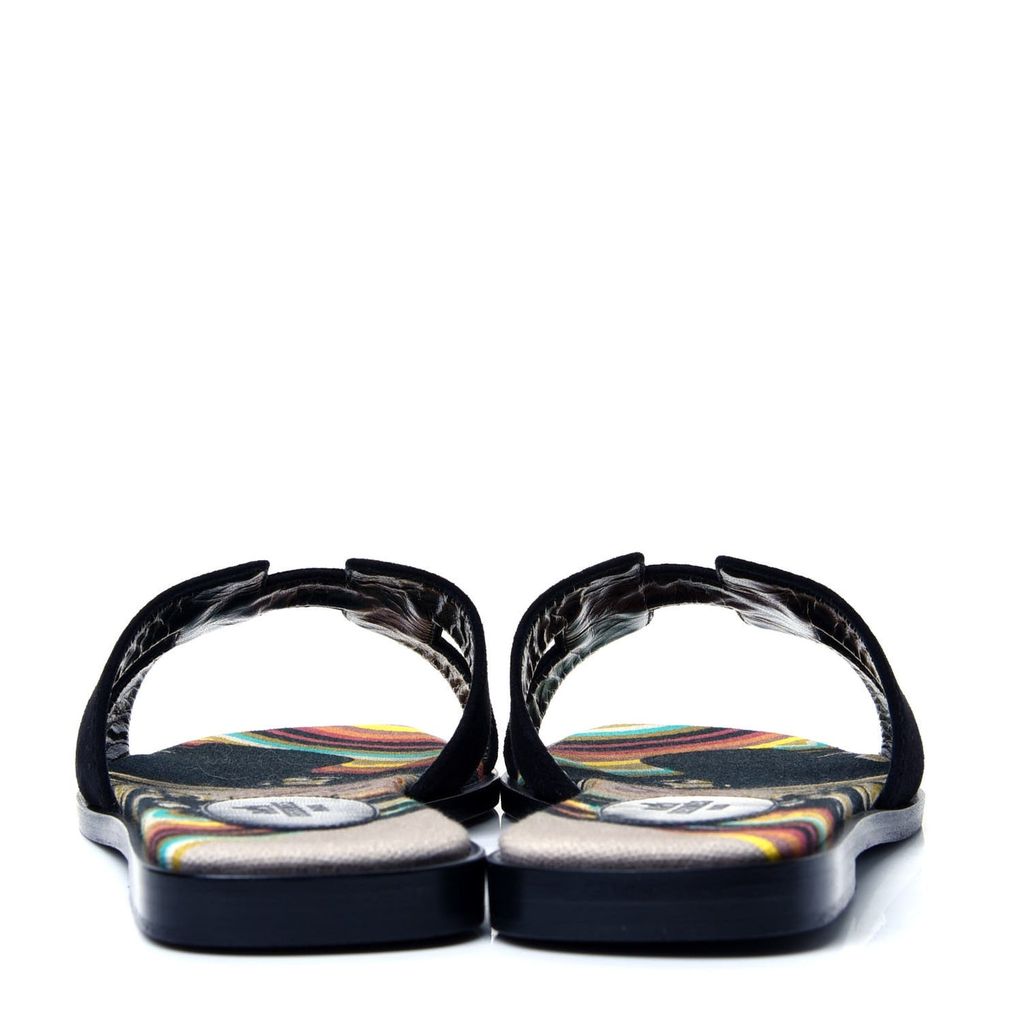 Suede Goatskin Oran Sandals 38 Black
