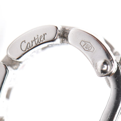 Cartier 18K White Gold Panthere Maillon Earrings 3 of 6