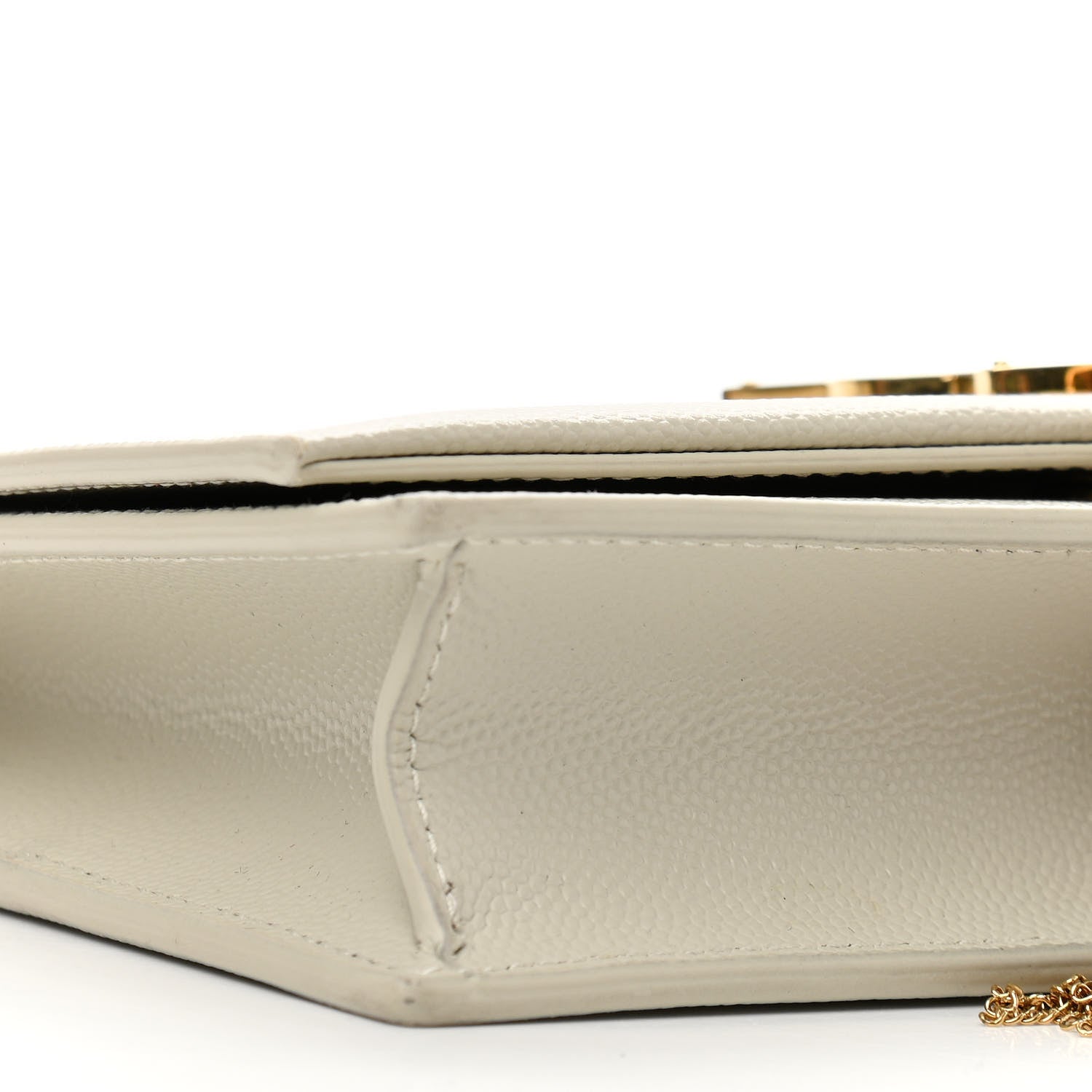 Saint Laurent Grain De Poudre Classic Monogram Kate Tassel Chain Wallet Crema Soft 7 of 11