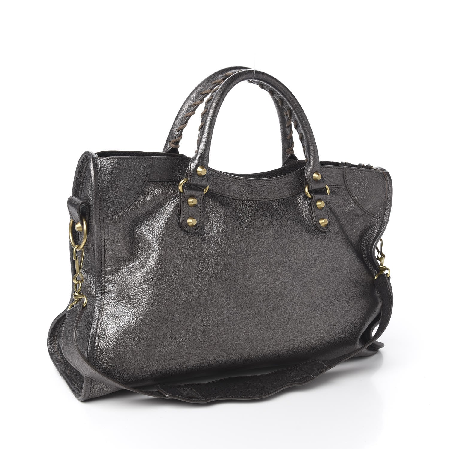 Balenciaga Pearlescent Goatskin Classic Gold Hardware City Bronze 2 of 9