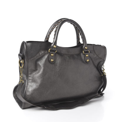Balenciaga Pearlescent Goatskin Classic Gold Hardware City Bronze 2 of 9