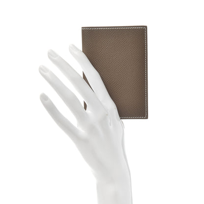 Hermes Epsom MC2 Euclide Card Holder Case Etoupe 2 of 6