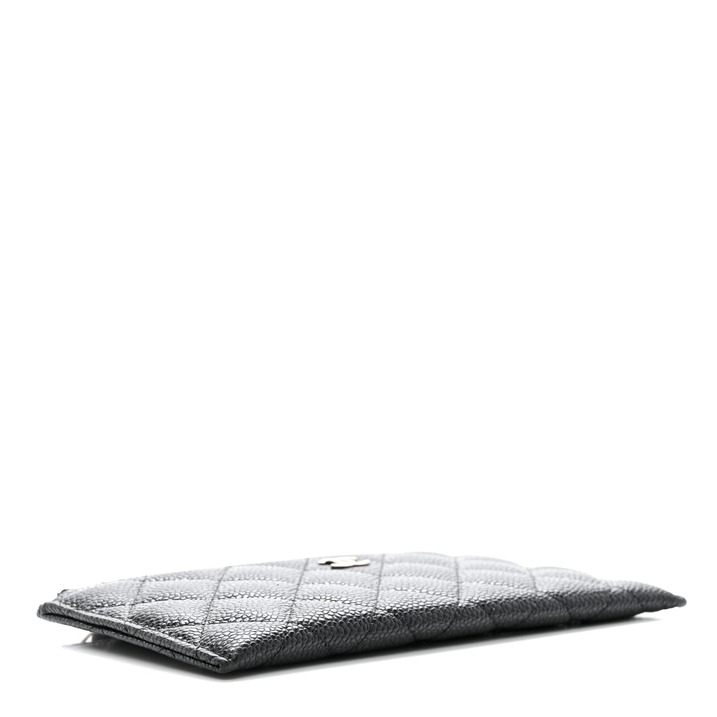 Caviar Quilted Classic Zip Pouch Black