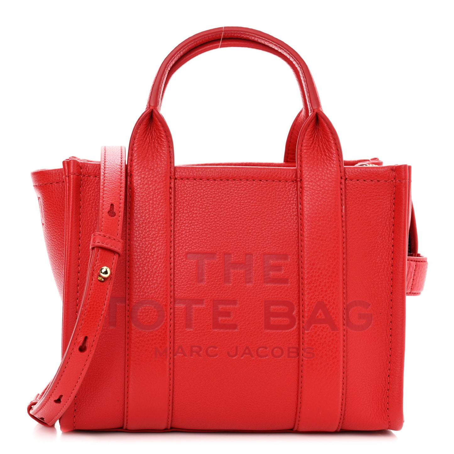 Grained Calfskin Small The Tote Bag Red