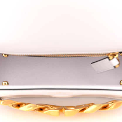 Valentino Garavani Calfskin Small Vlogo Chain Shoulder Bag Optic White 5 of 9