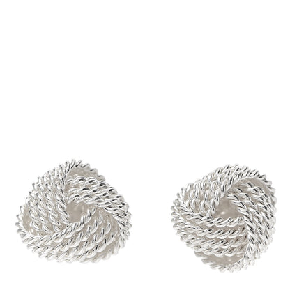 Tiffany Sterling Silver Twist Knot Earrings 1 of 4