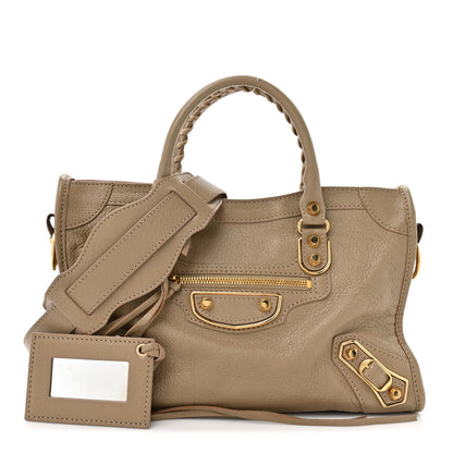 Balenciaga Chevre Gold Metallic Edge Hardware S City Beige Latte 3 of 15