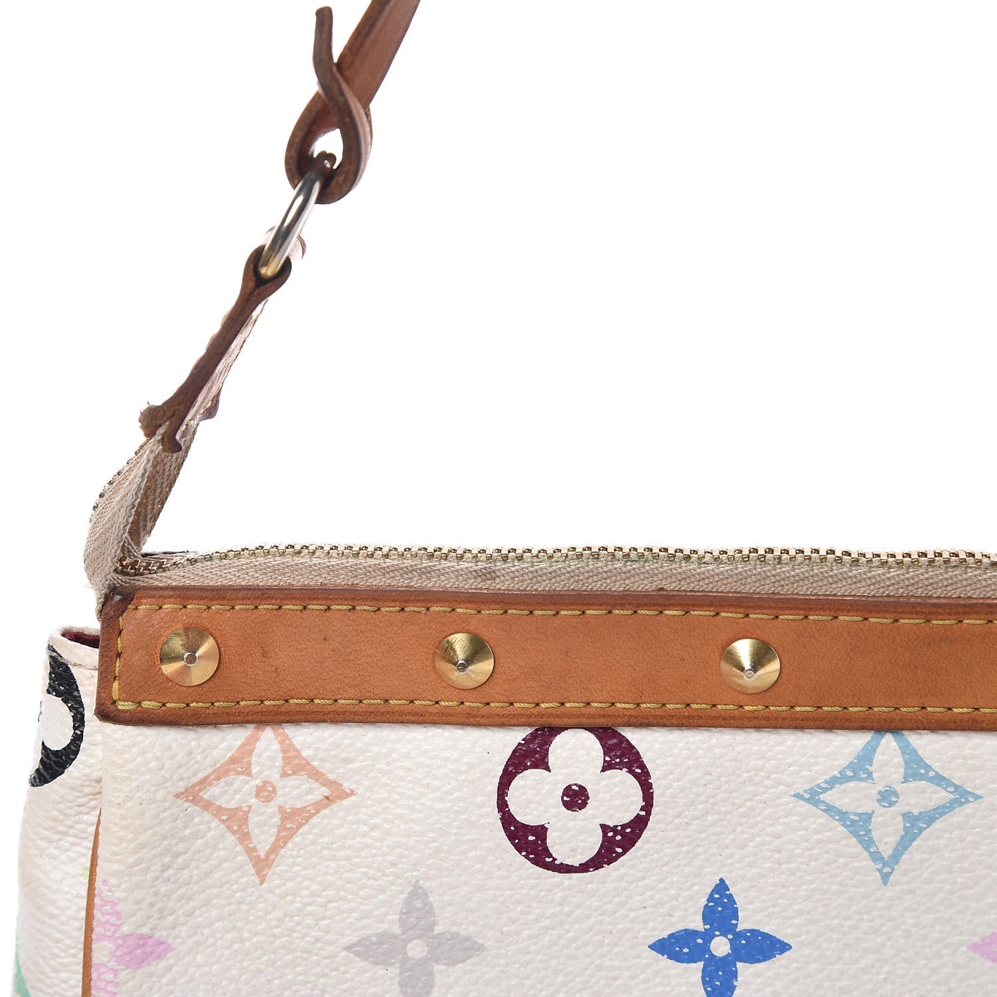 Monogram Multicolor Pochette Accessories White