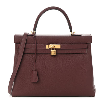 Hermes Togo Kelly Retourne 35 Rouge H 1 of 11