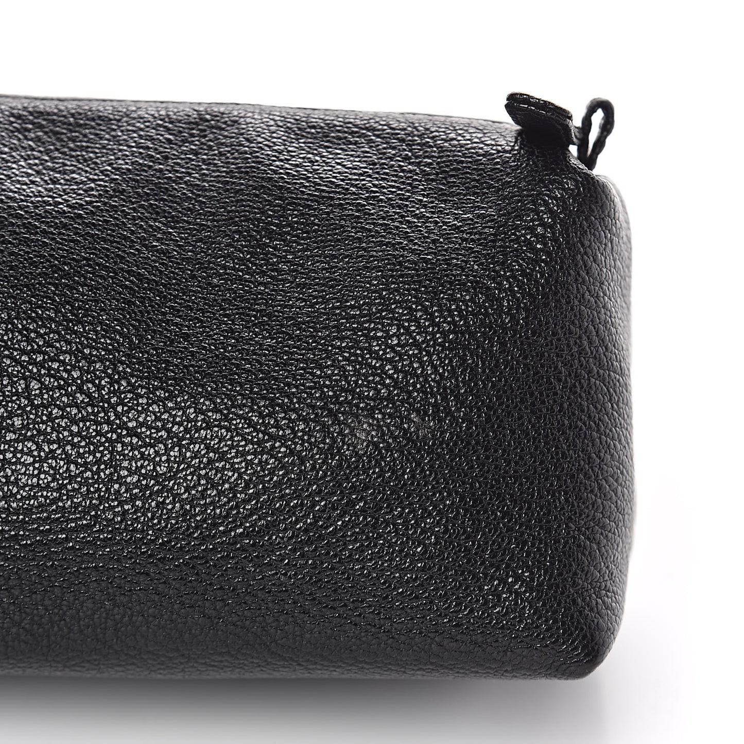 Calfskin Logo Cosmetic Case Black