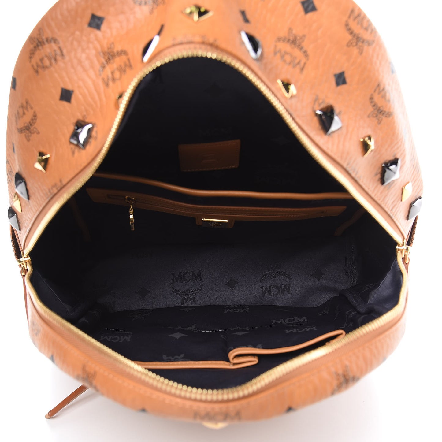 Visetos Studded Medium Stark M Backpack Cognac