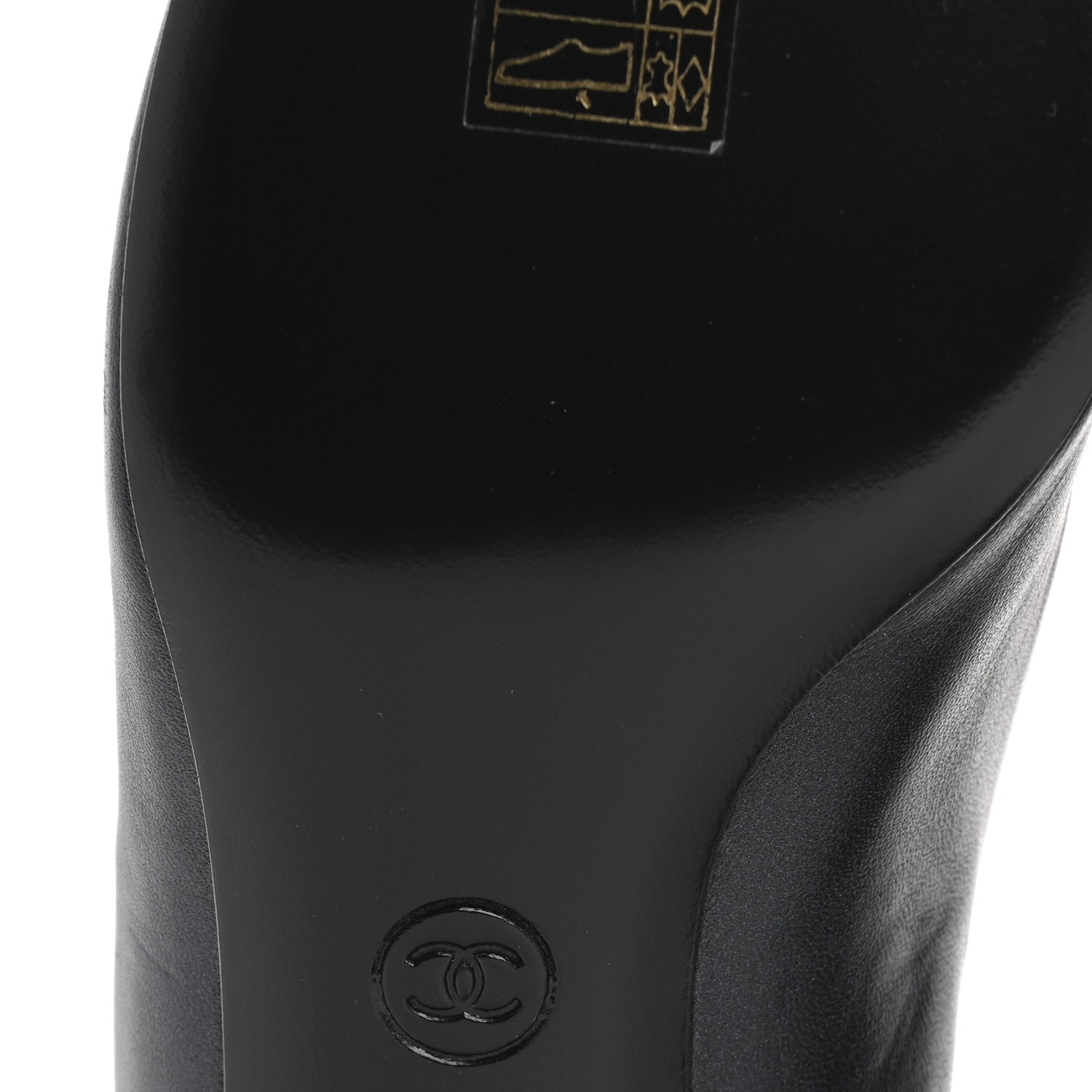 Chanel Lambskin Cap Toe CC Pumps 40 Black 8 of 9