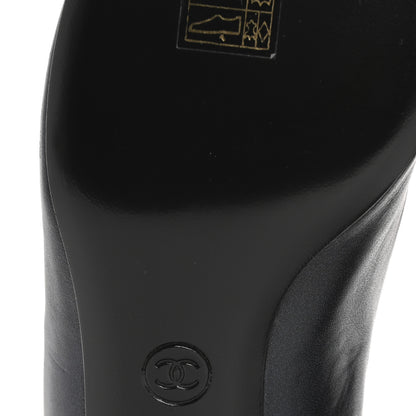 Chanel Lambskin Cap Toe CC Pumps 40 Black 8 of 9