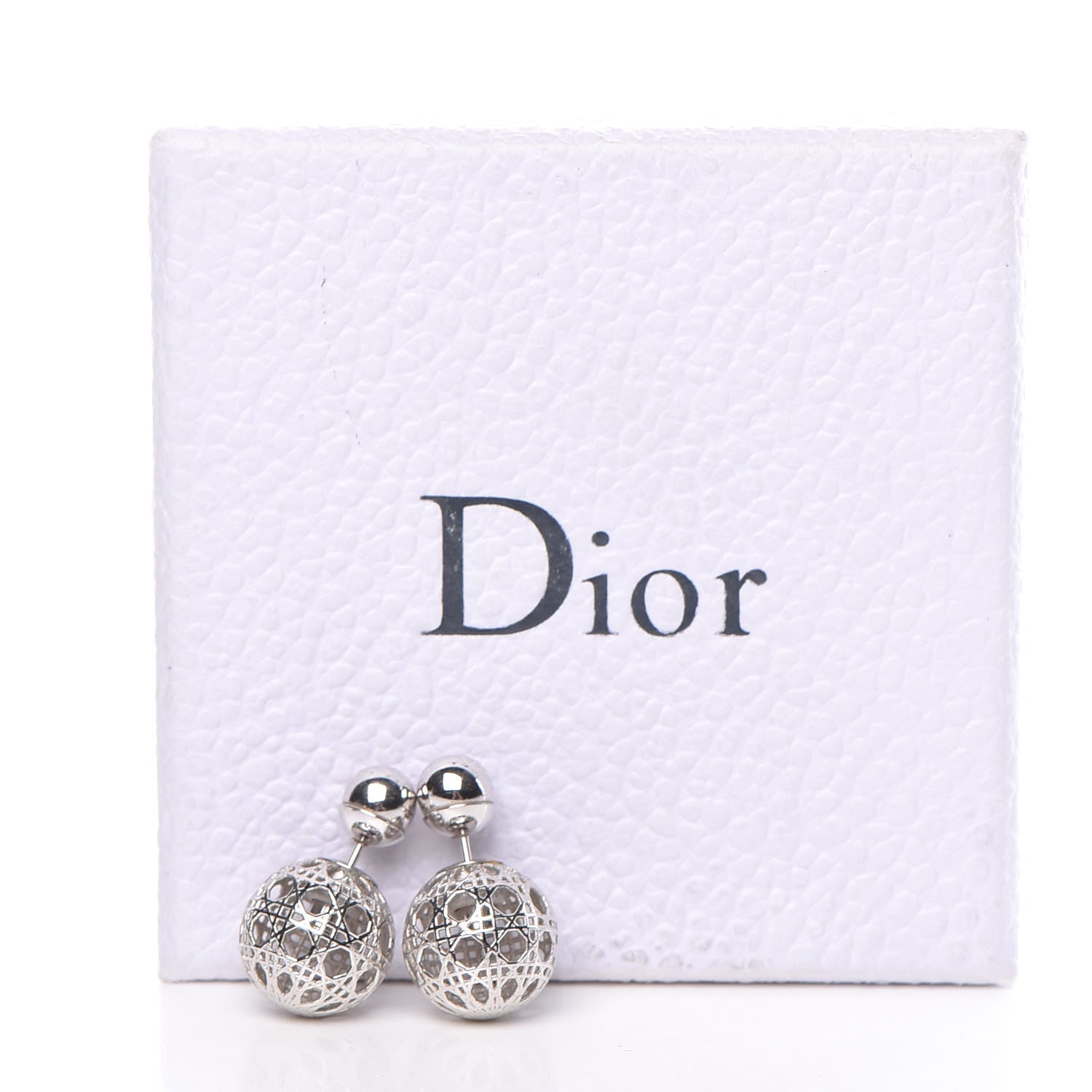 Christian Dior Cannage Mise En Dior Tribal Earrings Silver 5 of 5