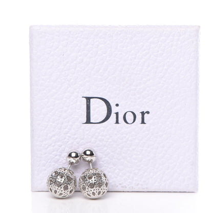 Christian Dior Cannage Mise En Dior Tribal Earrings Silver 5 of 5
