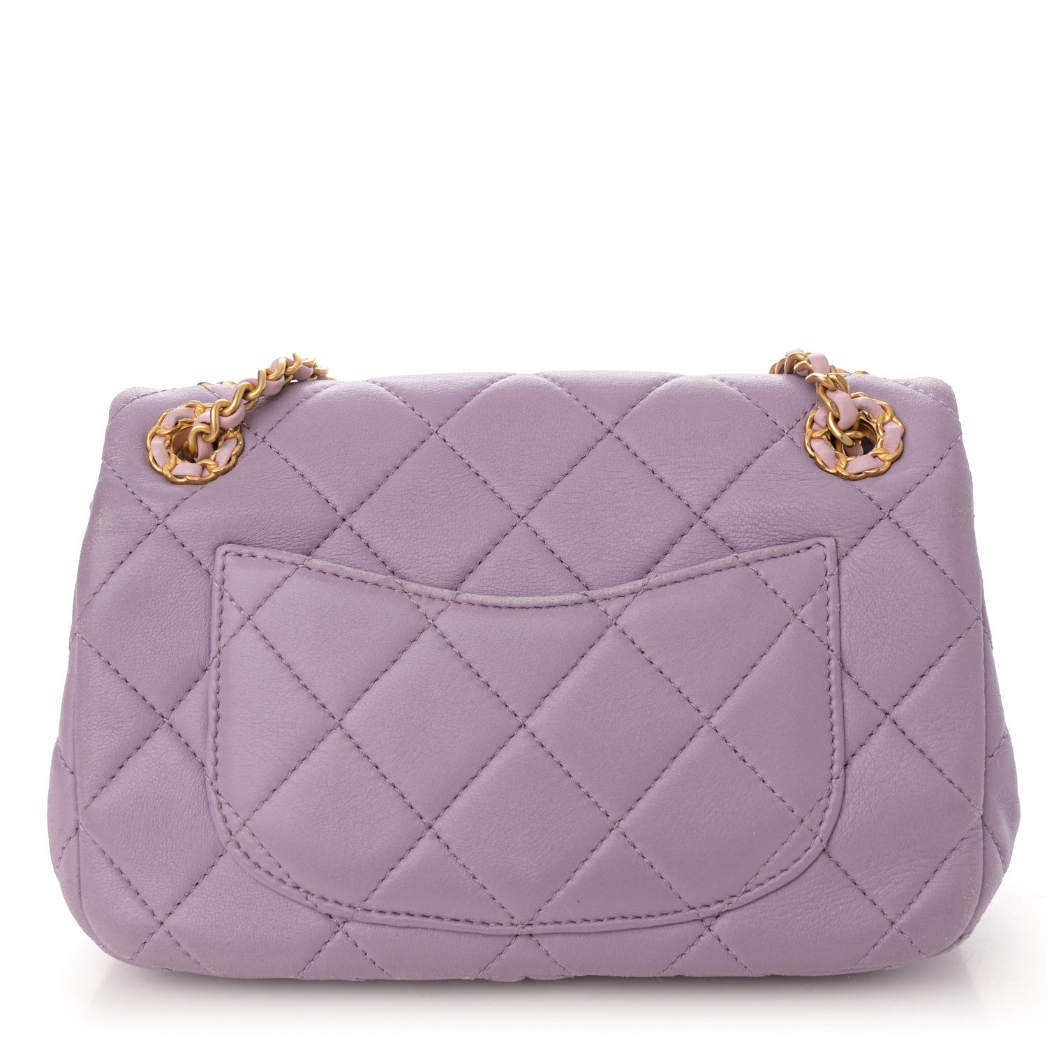 Chanel Lambskin Quilted Braided CC Small Flap Lilac 14 of 16
