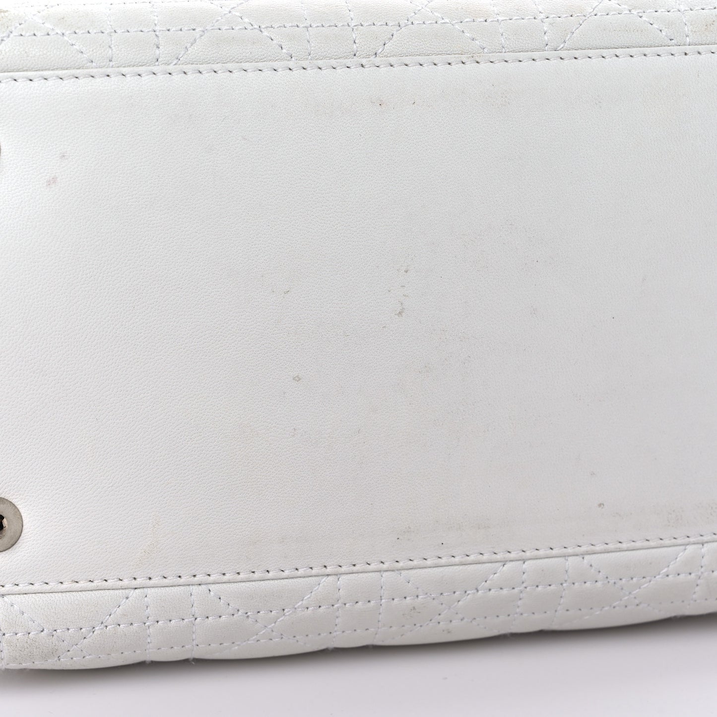 Lambskin Cannage Small Soft Lady Dior White