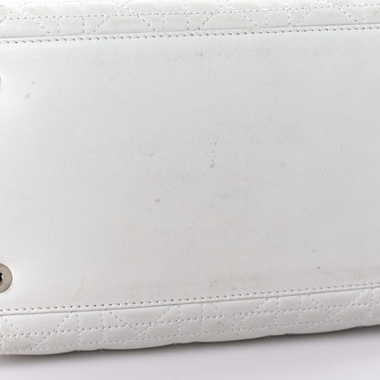 Christian Dior Lambskin Cannage Small Soft Lady Dior White 15 of 25