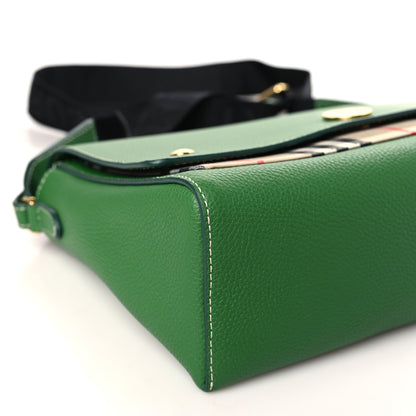 Burberry Grainy Calfskin Vintage Check Note Crossbody Bag Ivy Green 7 of 8