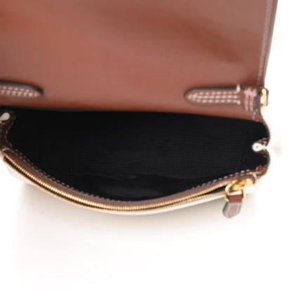 Burberry Cotton Canvas Horseferry Print Small Crossbody Bag White Tan 5 of 12