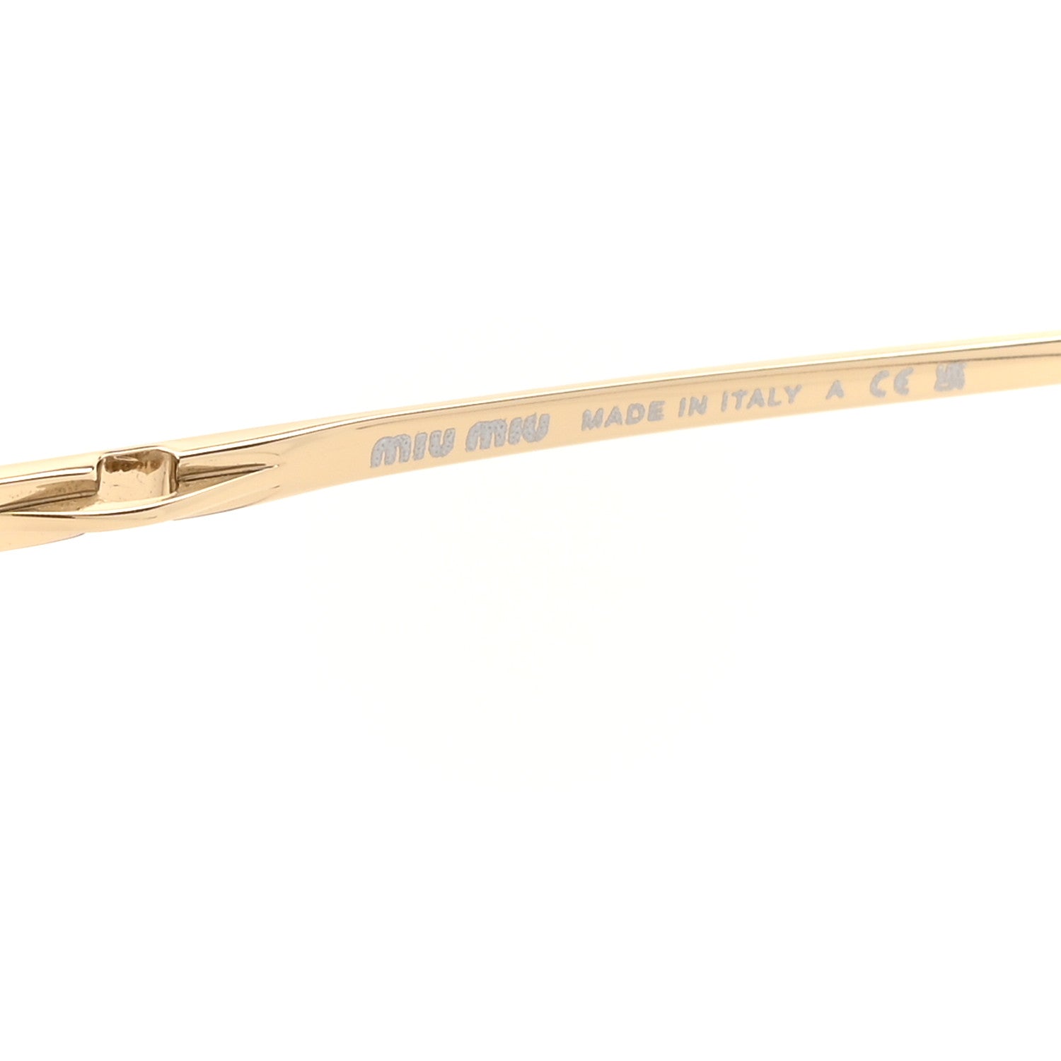 Miu Miu Metal Oval Sunglasses SMU52Y Black Gold 6 of 8