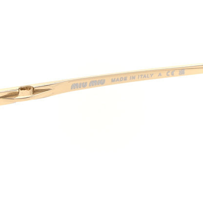 Miu Miu Metal Oval Sunglasses SMU52Y Black Gold 6 of 8