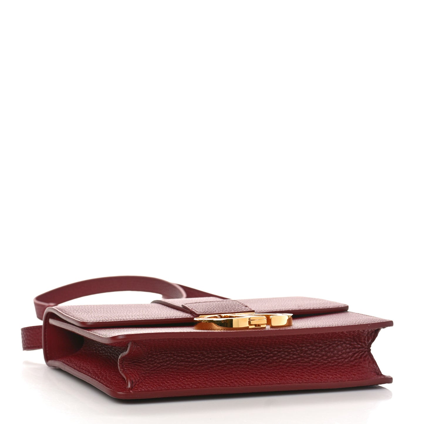 Grained Calfskin 30 Montaigne Flap Bag Red Brick