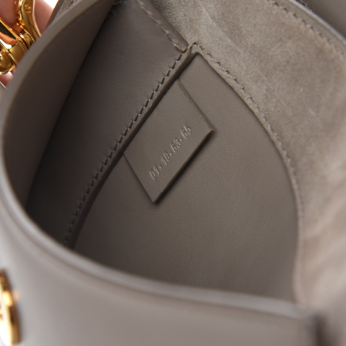Calfskin Large Tess Bag Motty Grey