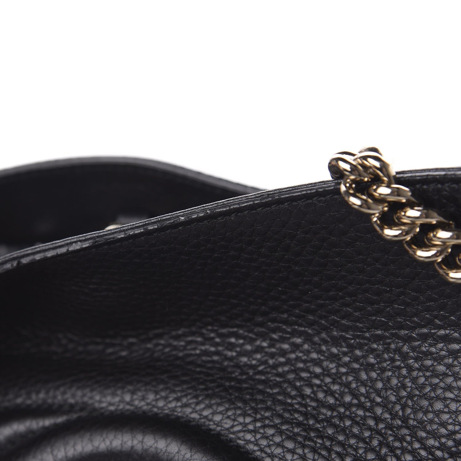 Gucci Pebbled Calfskin Medium Soho Chain Shoulder Bag Black 11 of 11