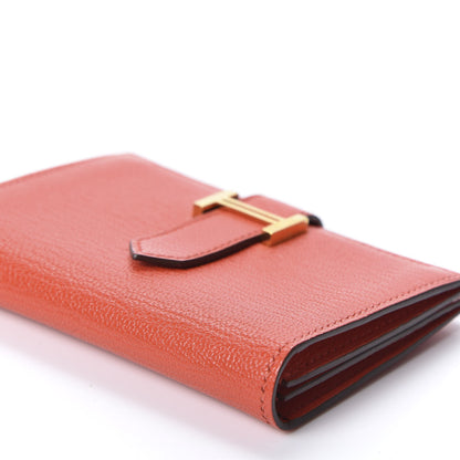 Hermes Chevre Mysore Bearn Card Holder Wallet Capucine 10 of 16
