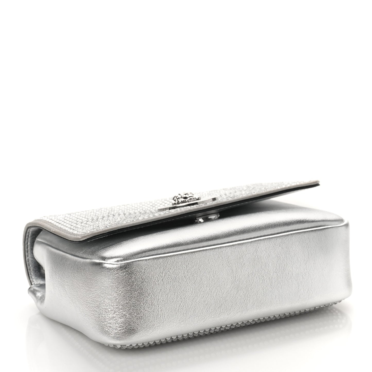 Palazzo Crystal Chain Evening Bag Silver