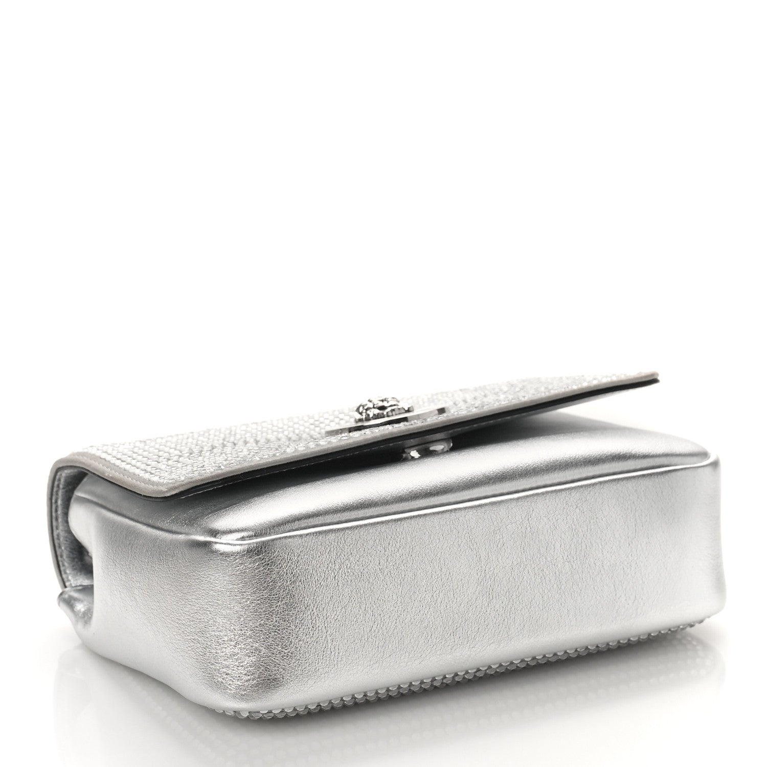 Versace Palazzo Crystal Chain Evening Bag Silver 4 of 9