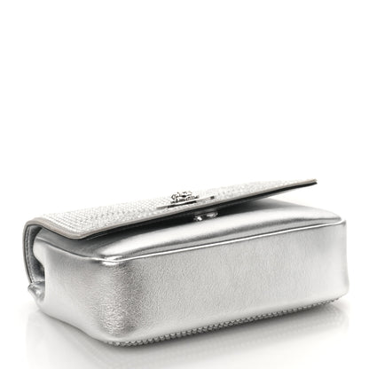 Versace Palazzo Crystal Chain Evening Bag Silver 4 of 9