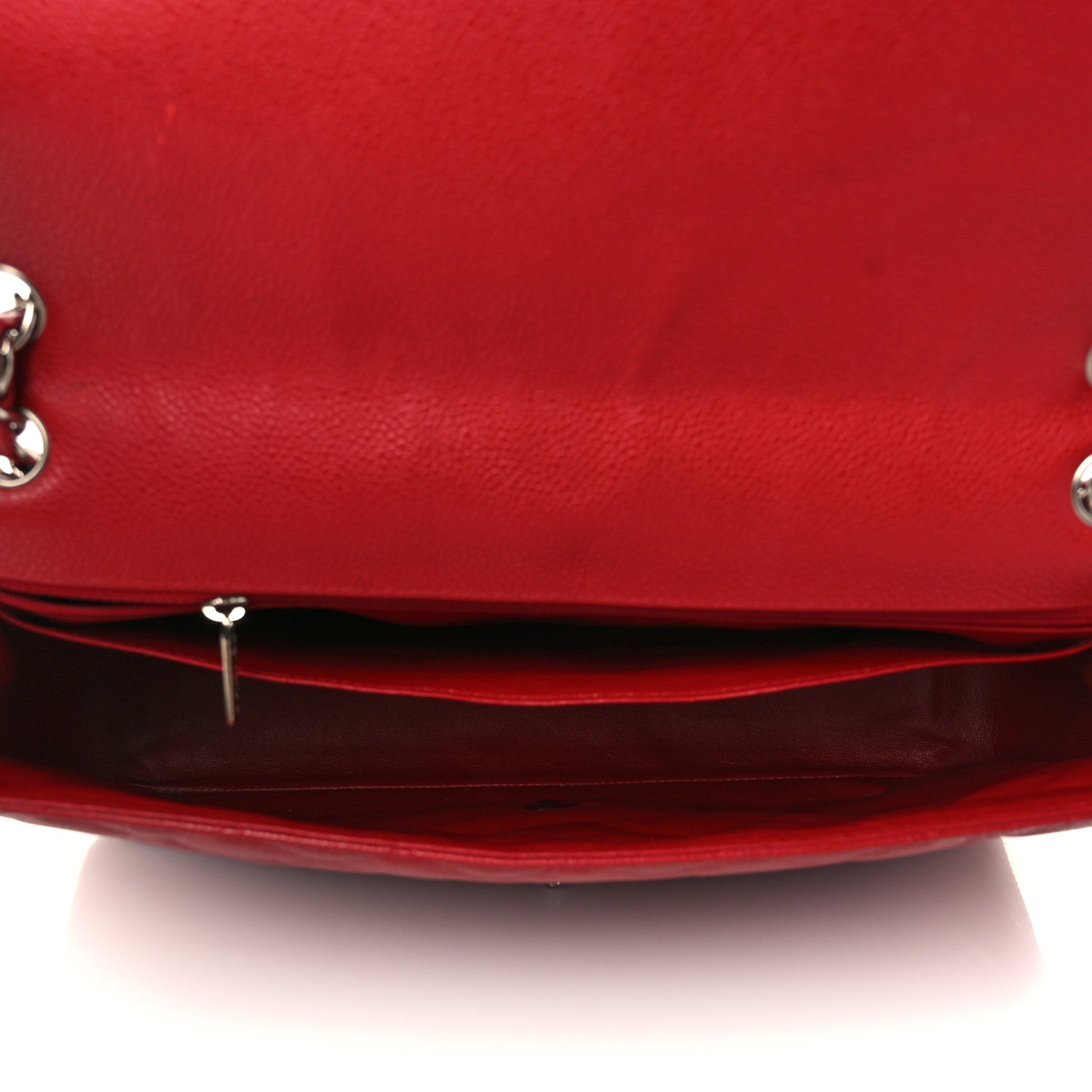 Chanel Caviar Quilted Maxi Single Flap Red 5 of 10