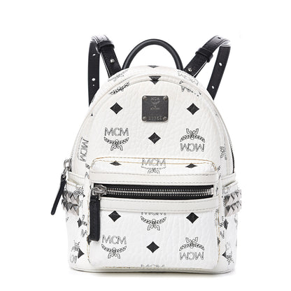 MCM Visetos Side Stud X-Mini Stark Backpack White 1 of 14