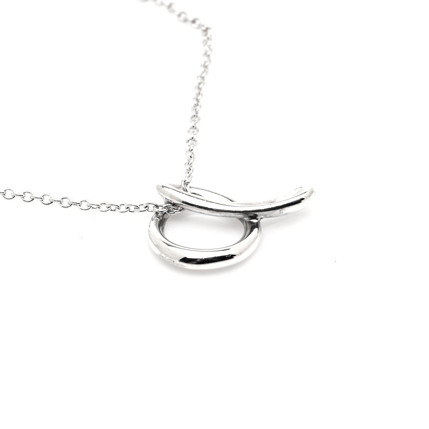 Tiffany Sterling Silver Elsa Peretti Letter A Pendant Necklace 4 of 7