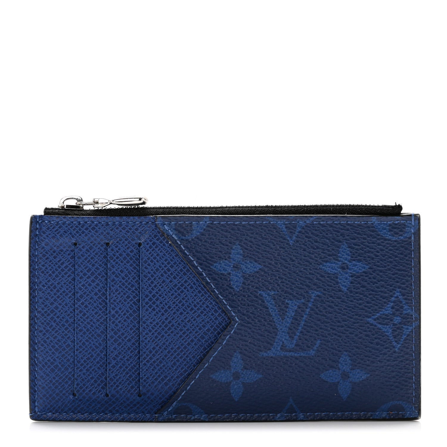 Louis Vuitton Monogram Taiga Coin Card Holder Cobalt 1 of 9