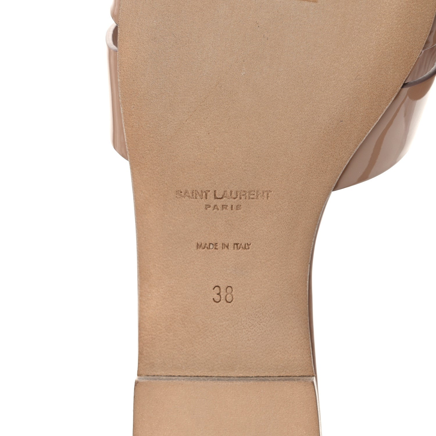 Saint Laurent Patent Tribute 05 Slide Sandals 38 Nude 6 of 9