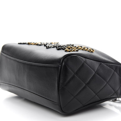 Chanel Calfskin Chain 20s Signature Hobo Black 9 of 9
