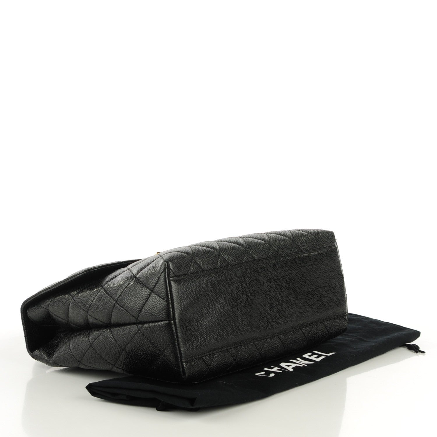 Chanel Caviar Quilted Jumbo Kelly Flap Black 4 of 8
