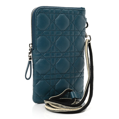 Christian Dior Supple Calfskin Cannage Caro Multifunctional Pouch Deep Green 4 of 11