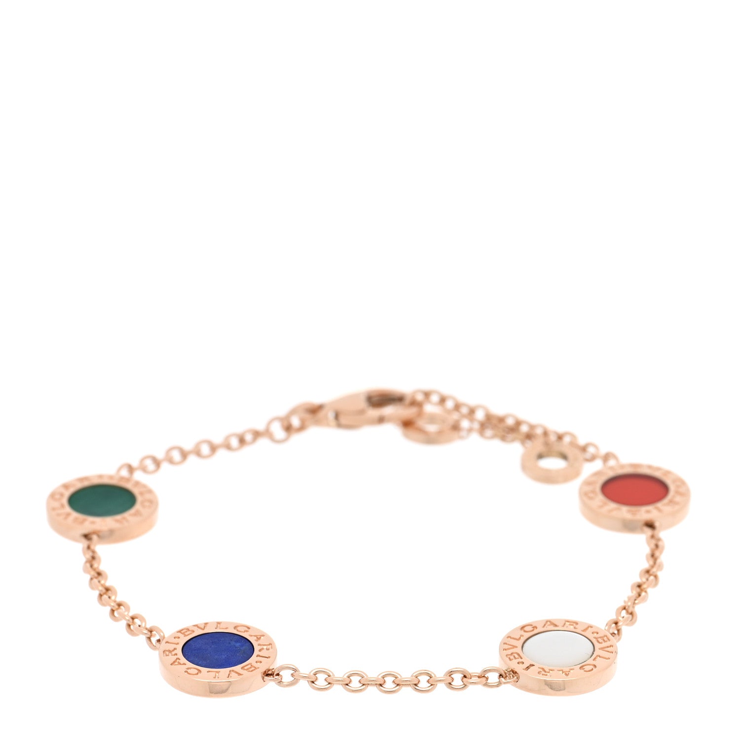Bulgari 18K Rose Gold Multi Gemstone Bvlgari Bvlgari Bracelet SM 1 of 3
