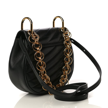 Chloe Calfskin Quilted Mini Drew Bijou Shoulder Bag Black 3 of 11