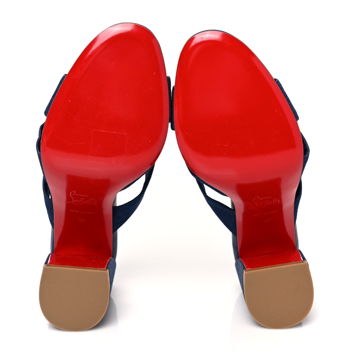 Christian Louboutin Denim Disco Club 85 Sandals 38 Blue 5 of 7