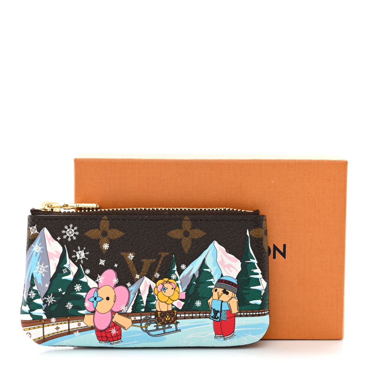 Monogram 2023 Christmas Animation Alpine Key Pouch  Pink