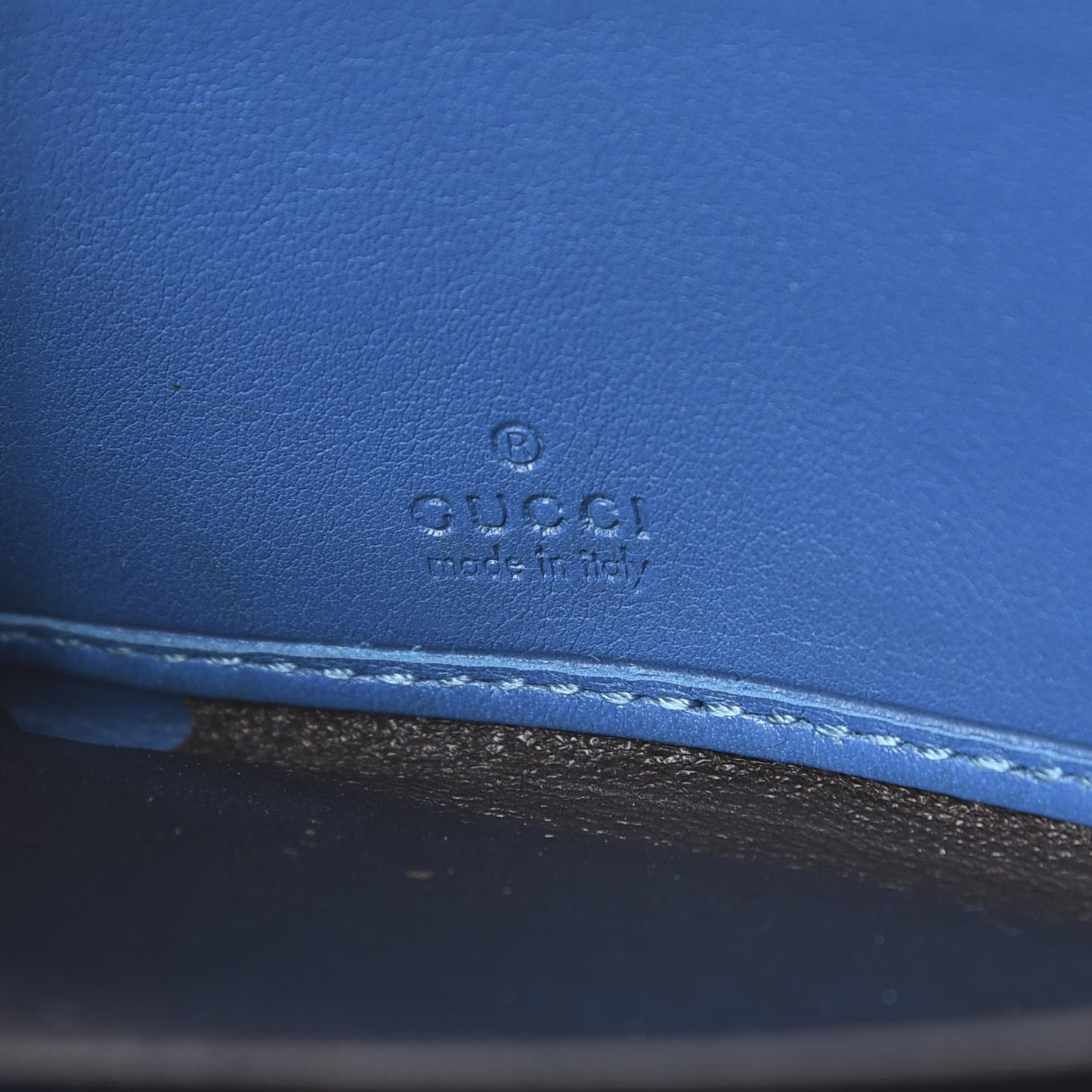 Lambskin Guccissima Long Zip Around Wallet Dark Blue