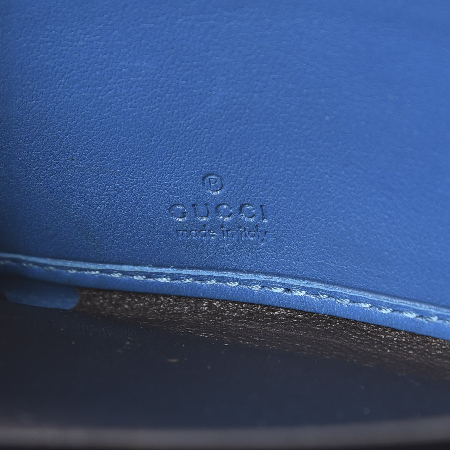 Gucci Lambskin Guccissima Long Zip Around Wallet Dark Blue 5 of 11