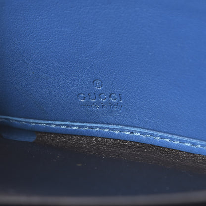 Gucci Lambskin Guccissima Long Zip Around Wallet Dark Blue 5 of 11